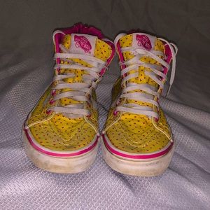 Kids Yellow with Heart Vans